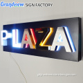 Backlit business stainless steel metal letter signage